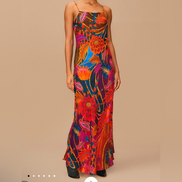 Vintage Wave Multicolor Lenzing™ Ecovero™ Viscose Maxi Dress - Picture 2 of 8